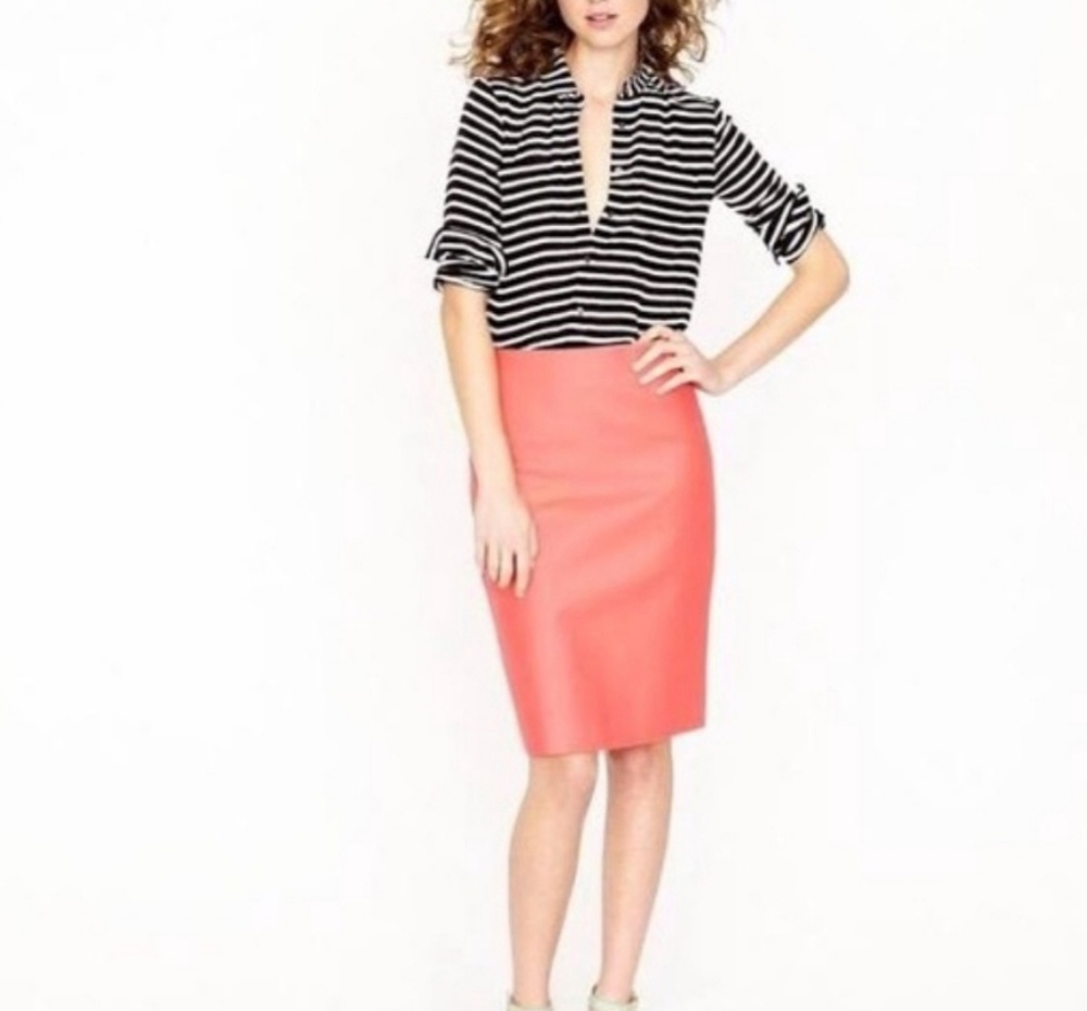 J. Crew Coral No. 2 Pencil Skirt
